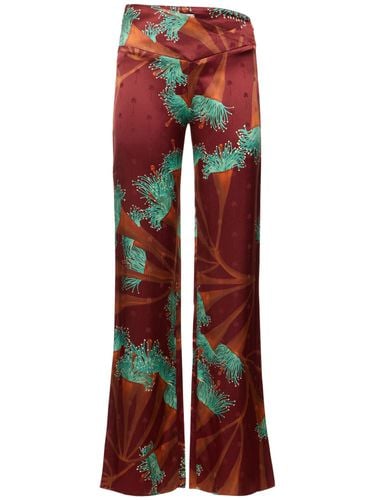 Chocolate Unbound Silk Wide Pants - JOHANNA ORTIZ - Modalova