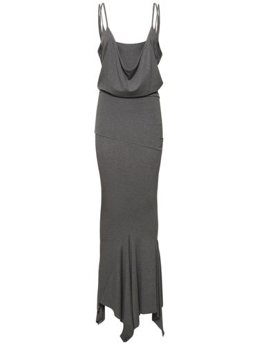 Draped Jersey Mélange Midi Dress - THE ATTICO - Modalova