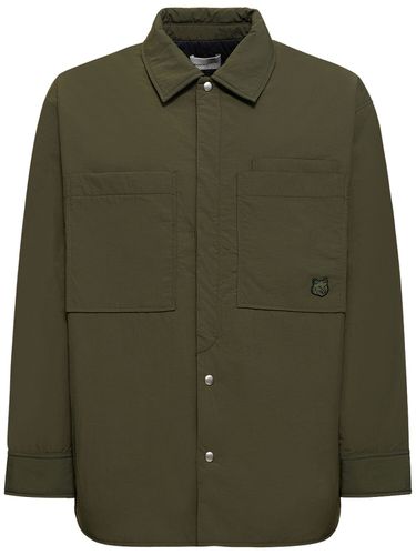 Crispy Nylon Logo Overshirt - MAISON KITSUNÉ - Modalova