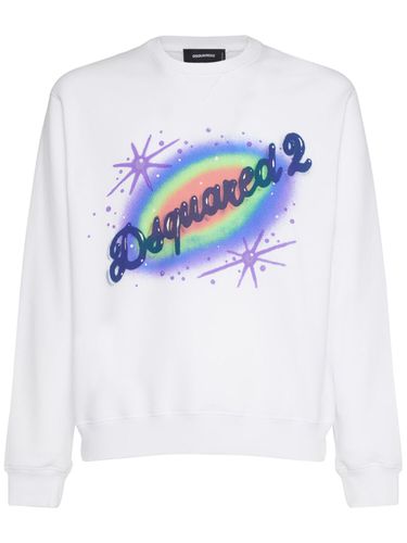 Logo Cotton Jersey Sweatshirt - DSQUARED2 - Modalova