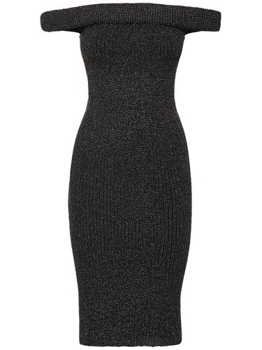 Off-shoulder Roll Knit Midi Dress - TOTEME - Modalova