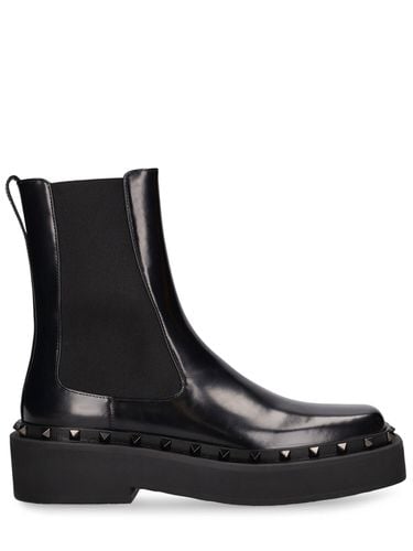 Mm Rockstud M-way Leather Ankle Boots - VALENTINO GARAVANI - Modalova