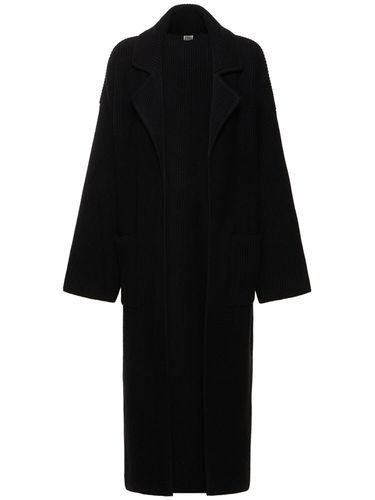 Rib Knit Wool Blend Coat - TOTEME - Modalova