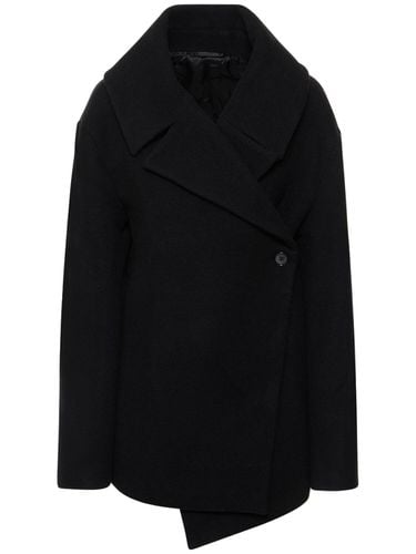 Wool Blend Felt Wrap Jacket - TOTEME - Modalova