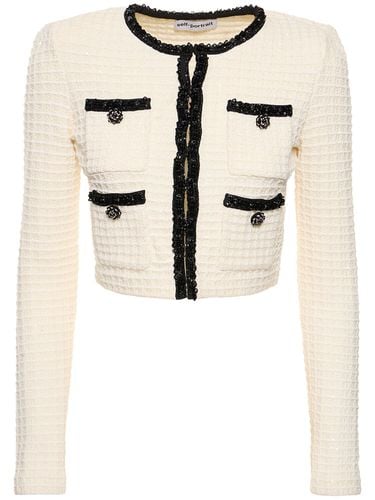 Textured Knit Cardigan - SELF-PORTRAIT - Modalova