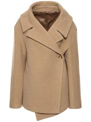 Wool Blend Felt Wrap Jacket - TOTEME - Modalova