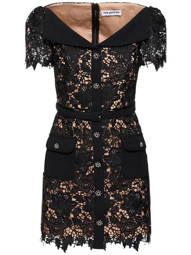 Lace Mini Dress - SELF-PORTRAIT - Modalova