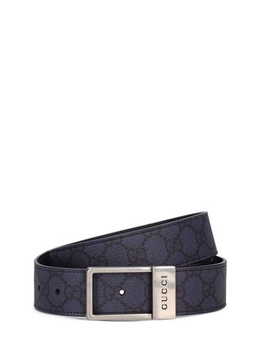 Cm New Frame Gg Leather Belt - GUCCI - Modalova