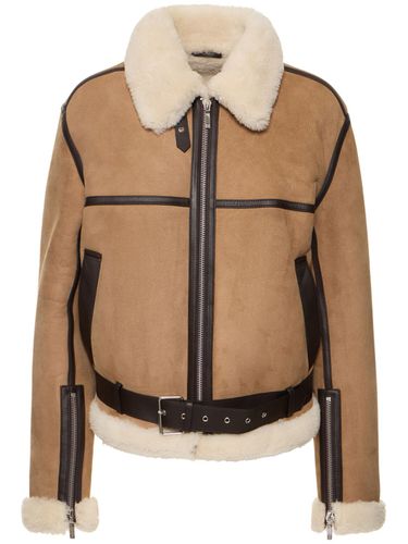 Chaqueta Estilo Aviador De Shearling - TOTEME - Modalova