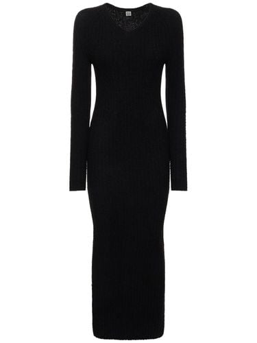 Ribbed Wool Blend Midi Dress - TOTEME - Modalova