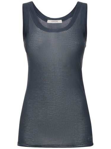 Seamless Ribbed Silk Tank Top - LEMAIRE - Modalova