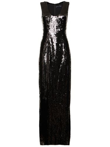 Sequined Sleeveless Long Dress - BRANDON MAXWELL - Modalova