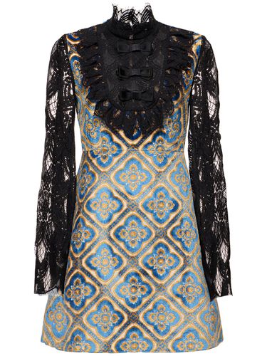 Tapestry Velvet & Lace Mini Dress - ETRO - Modalova