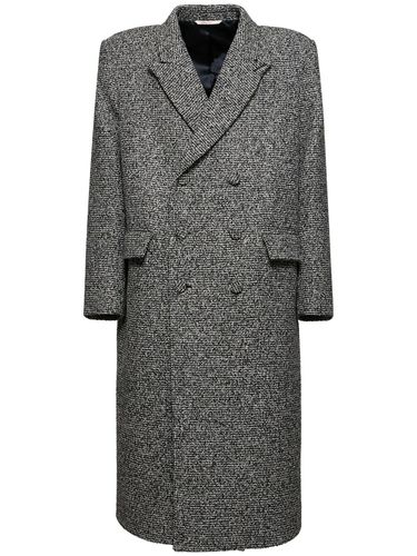 Wool Blend Double Breasted Coat - VALENTINO - Modalova