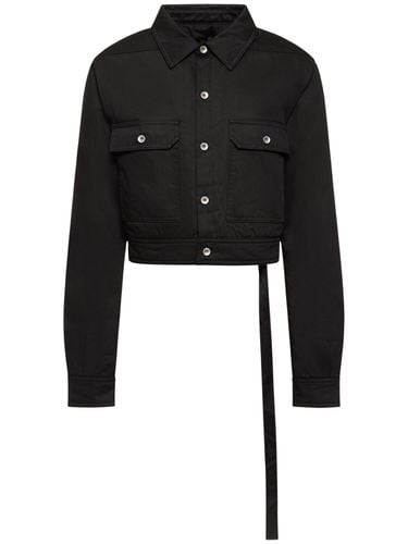 Cape-sleeved Cotton Drill Crop Jacket - RICK OWENS DRKSHDW - Modalova