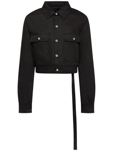 Chaqueta Cropped De Drill De Algodón Estilo Capa - RICK OWENS DRKSHDW - Modalova