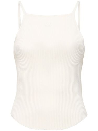 Holistic Ribbed Viscose Knit Tank Top - COURREGES - Modalova