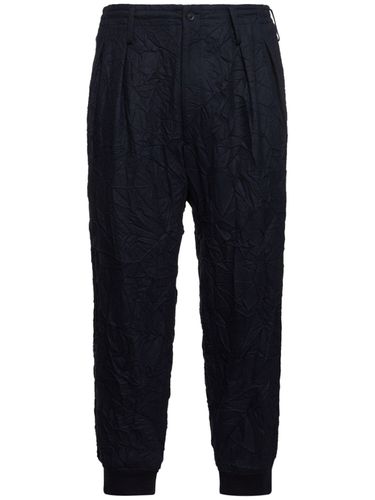 G-hem Wrinkled Wool Blend Flannel Pants - YOHJI YAMAMOTO - Modalova