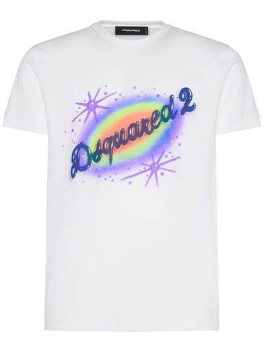 Printed Cotton Jersey T-shirt - DSQUARED2 - Modalova