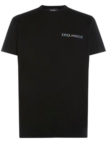 Palm Beach Printed Cotton T-shirt - DSQUARED2 - Modalova