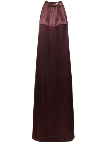 Morene Silk Blend Halter Neck Long Dress - LOULOU STUDIO - Modalova