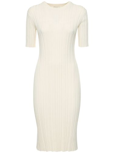 Elea Ribbed Silk Blend Midi Dress - LOULOU STUDIO - Modalova