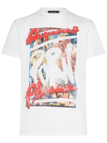 Rocco Siffredi Printed Cotton T-shirt - DSQUARED2 - Modalova