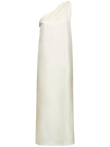 Adela Asymmetric Silk Midi Dress - LOULOU STUDIO - Modalova