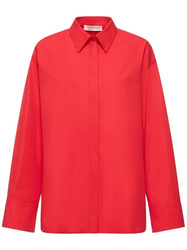 Cotton Poplin Shirt - VALENTINO - Modalova