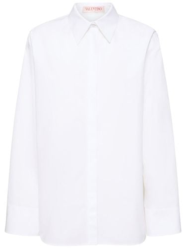 Cotton Poplin Shirt - VALENTINO - Modalova