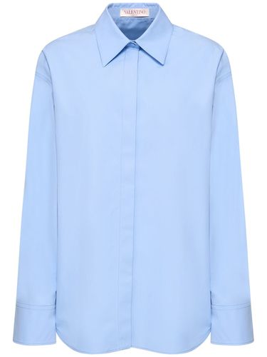 Cotton Poplin Shirt - VALENTINO - Modalova