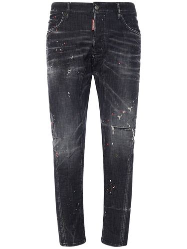 Tidy Biker Fit Cotton Denim Jeans - DSQUARED2 - Modalova