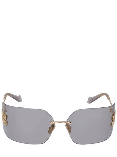 Mask Metal Sunglasses - MIU MIU - Modalova