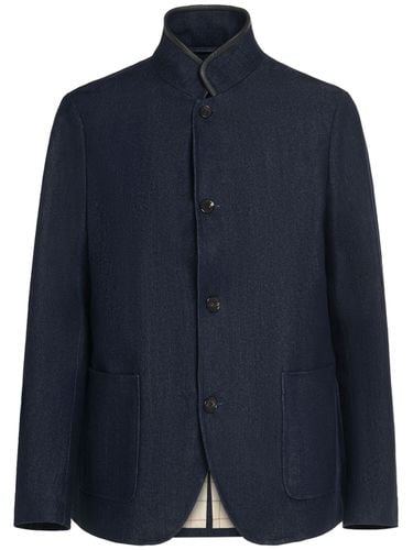 Giacca Spagna In Denim Di Cotone E Cashmere - LORO PIANA - Modalova