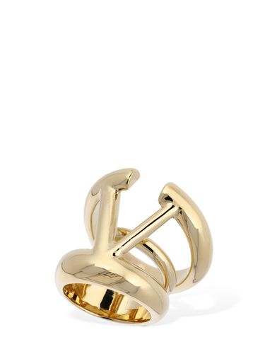 V Logo Signature Ring - VALENTINO GARAVANI - Modalova