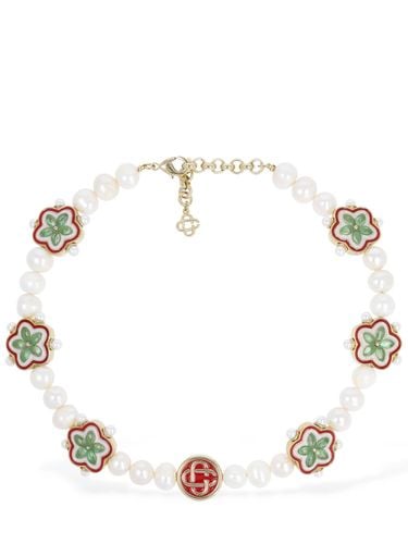 Gradient Flower Collar Necklace - CASABLANCA - Modalova