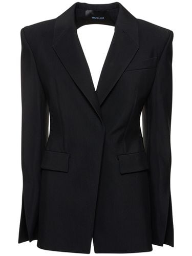 Heavy Fluid Viscose & Wool Wrap Jacket - MUGLER - Modalova