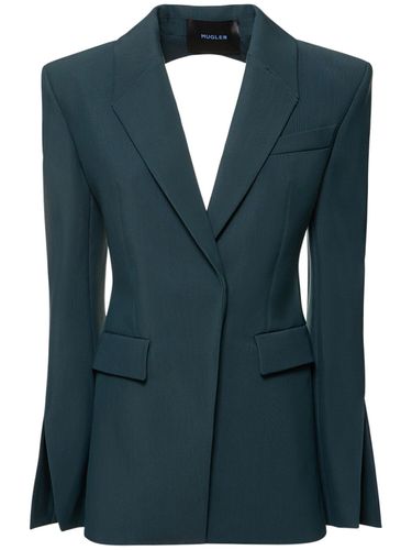 Heavy Fluid Viscose & Wool Wrap Jacket - MUGLER - Modalova