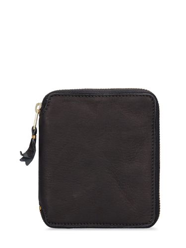 Washed Leather Wallet - COMME DES GARÇONS WALLET - Modalova