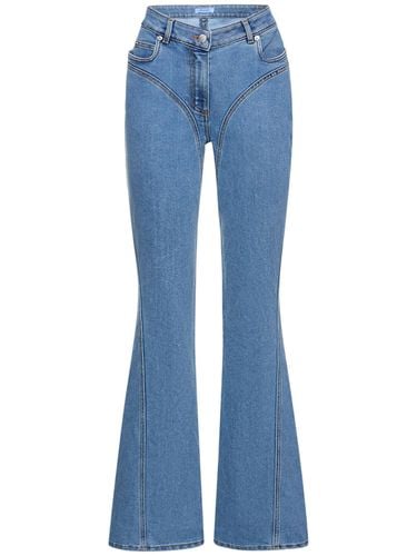 Mid Rise Denim Straight Jeans - MUGLER - Modalova