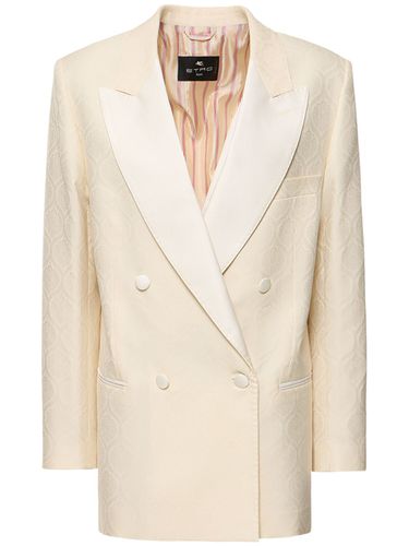 Jacquard Double Breasted Jacket - ETRO - Modalova