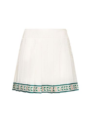 Silk Twill Pleated Mini Skirt - CASABLANCA - Modalova