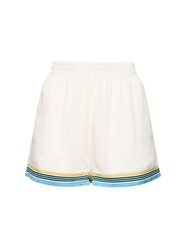 Printed Silk Satin Shorts - CASABLANCA - Modalova