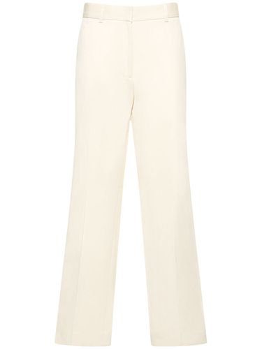 Straight Satin Cotton Pants - TOTEME - Modalova