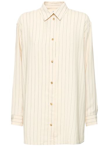 Loose Pinstriped Viscose Shirt - TOTEME - Modalova