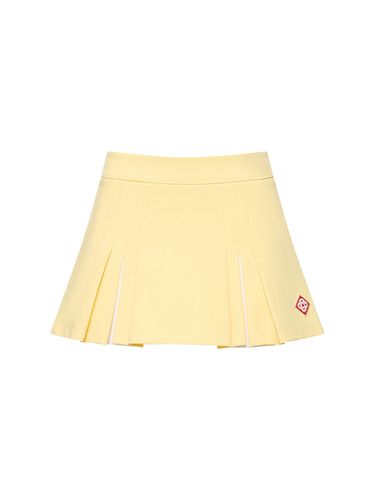 Stretch Twill Pleated Mini Skirt - CASABLANCA - Modalova