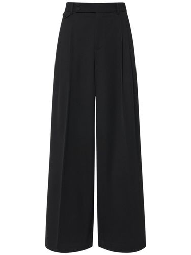 Pleated Wool Wide Pants - DOLCE & GABBANA - Modalova