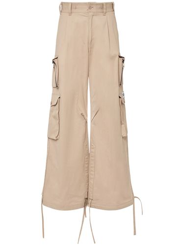 Wide Cotton Cargo Pants - DOLCE & GABBANA - Modalova