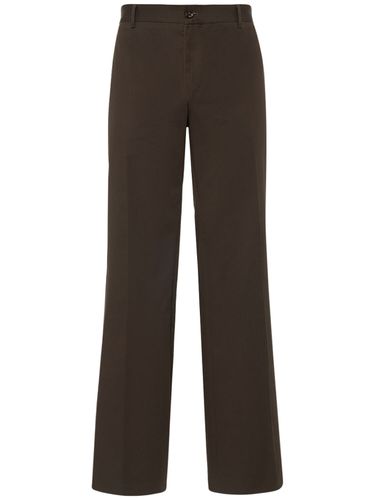 Gabardine Wide Leg Pants - DOLCE & GABBANA - Modalova