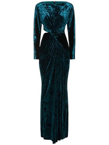 Velvet Cut Out Long Sleeve Dress - ZUHAIR MURAD - Modalova